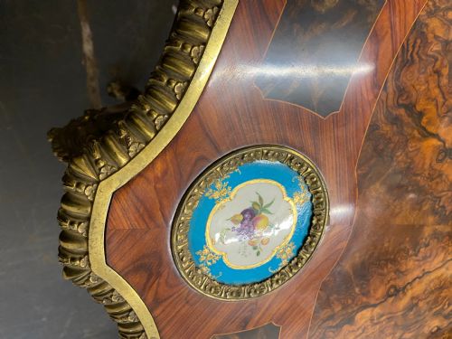 ANTIQUE WALNUT ORMOLU AND SEVRES PORCELAIN CENTRE TABLE FRENCH 1880 - ADDITIONAL PHOTO 18