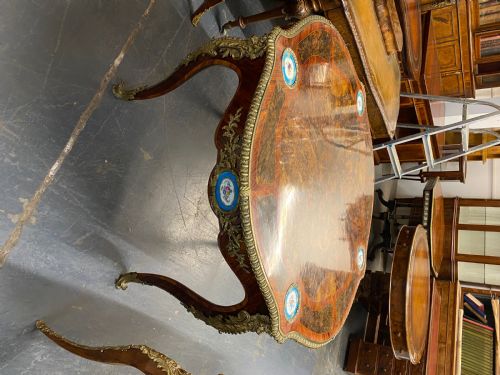 ANTIQUE WALNUT ORMOLU AND SEVRES PORCELAIN CENTRE TABLE FRENCH 1880 - ADDITIONAL PHOTO 19