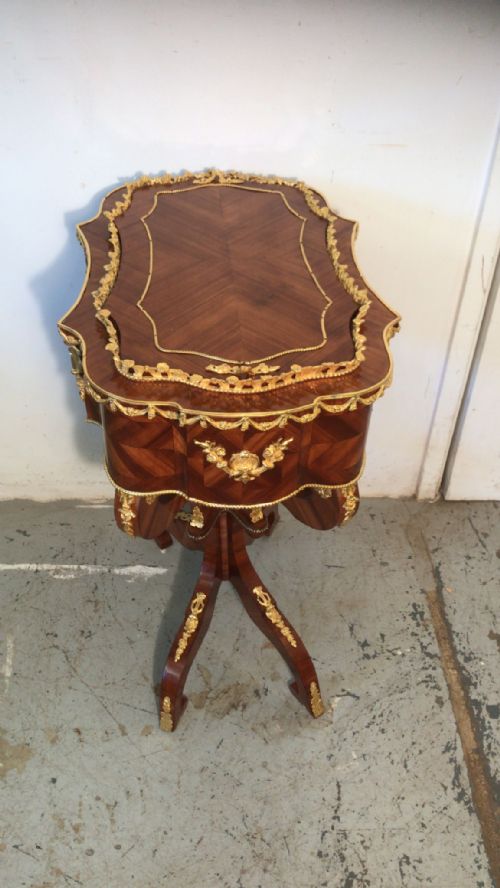 19TH CENTURY LOUIS XV STYLE ORMOLU MOUNTED JARDINIERE PLANTER ON STAND FRENCH 1880 - ADDITIONAL PHOTO 12