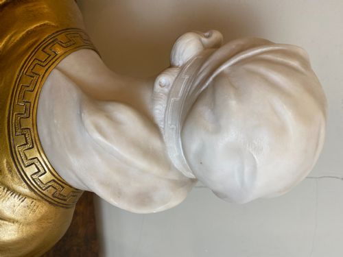 EARLY 20TH CENT ALABASTER ORMOLU BUST OF A YOUNG MAIDEN G V VAERENBERG CIRCA 1910 - ADDITIONAL PHOTO 6