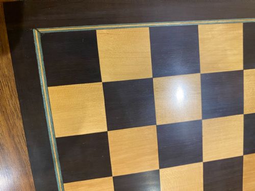 ANTIQUE LOUIS XVI STYLE WALNUT BRASS INLAID GAMES TABLE FRENCH CIRCA 1910 - ADDITIONAL PHOTO 8