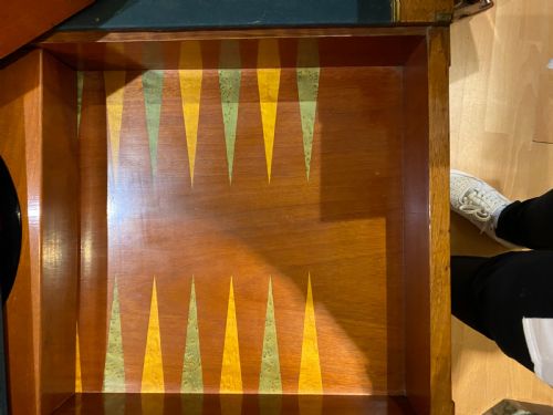 ANTIQUE LOUIS XVI STYLE WALNUT BRASS INLAID GAMES TABLE FRENCH CIRCA 1910 - ADDITIONAL PHOTO 16