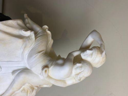 ALABASTER BRONZE SCULPTURE OF COUPLE SEATED ON A CAMEL ITALIAN ALBERTO SACCARDI C 1920S - ADDITIONAL PHOTO 5