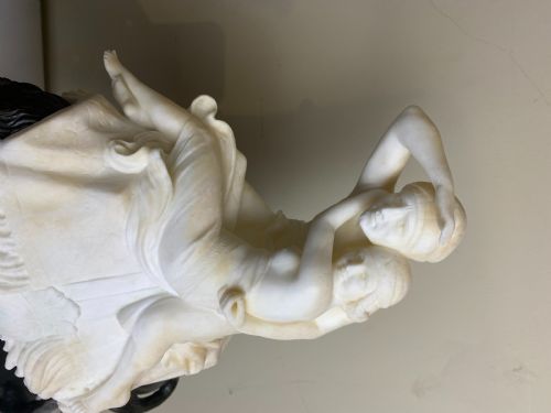 ALABASTER BRONZE SCULPTURE OF COUPLE SEATED ON A CAMEL ITALIAN ALBERTO SACCARDI C 1920S - ADDITIONAL PHOTO 8