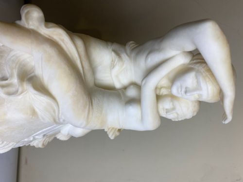 ALABASTER BRONZE SCULPTURE OF COUPLE SEATED ON A CAMEL ITALIAN ALBERTO SACCARDI C 1920S - ADDITIONAL PHOTO 17