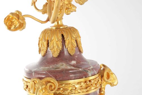 PAIR OF 19TH CENT MARBLE ORMOLU CANDELABRA FRENCH CIRCA 1880 - ADDITIONAL PHOTO 3