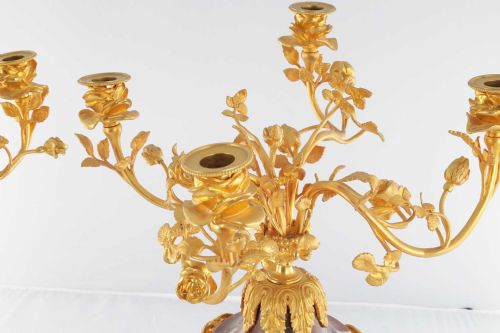 PAIR OF 19TH CENT MARBLE ORMOLU CANDELABRA FRENCH CIRCA 1880 - ADDITIONAL PHOTO 6