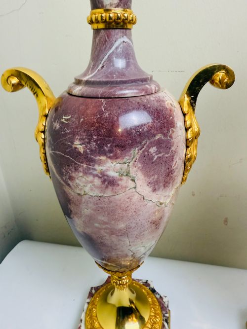 PAIR OF 19TH CENTURY MARBLE BRONZE URN CASSOLETTES FRENCH CIRCA 1880 - ADDITIONAL PHOTO 5