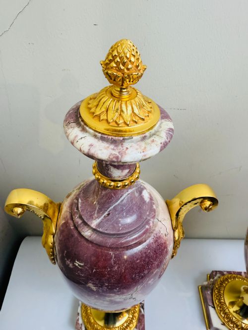 PAIR OF 19TH CENTURY MARBLE BRONZE URN CASSOLETTES FRENCH CIRCA 1880 - ADDITIONAL PHOTO 11