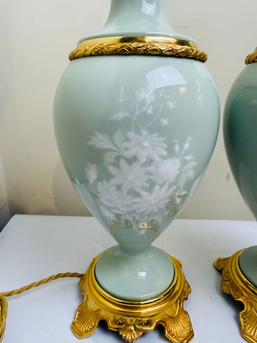 PAIR OF LATE 19TH CENTURY PATE SUR PATE PORCELAIN LAMPS FRENCH CIRCA 1890 - ADDITIONAL PHOTO 7