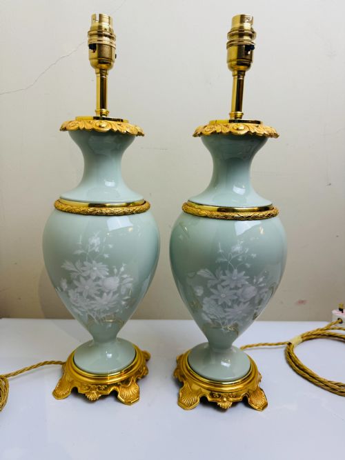 PAIR OF LATE 19TH CENTURY PATE SUR PATE PORCELAIN LAMPS FRENCH CIRCA 1890 - ADDITIONAL PHOTO 9