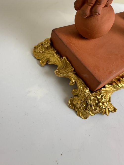 19TH CENTURY TERRACOTTA ORMOLU MEDICI LION FRENCH C 1890 - ADDITIONAL PHOTO 7