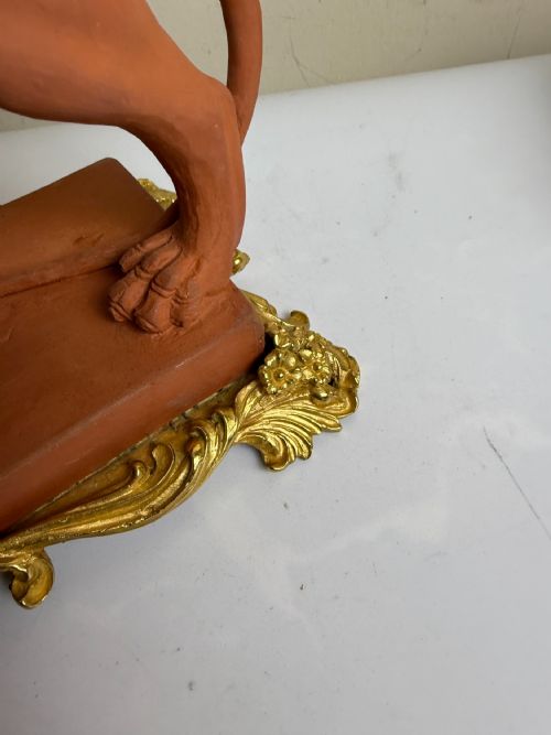 19TH CENTURY TERRACOTTA ORMOLU MEDICI LION FRENCH C 1890 - ADDITIONAL PHOTO 8