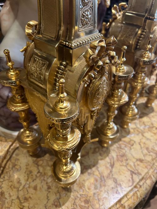 EXCEPTIONAL PAIR OF ANTIQUE GILT BRONZE TABLE LAMPS FRENCH CIRCA 1880 - ADDITIONAL PHOTO 16