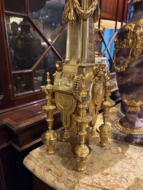 EXCEPTIONAL PAIR OF ANTIQUE GILT BRONZE TABLE LAMPS FRENCH CIRCA 1880 - ADDITIONAL PHOTO 19