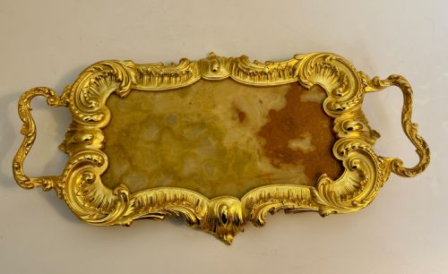 LATE 19TH CENT MARBLE ORMOLU PLATEAUTRAY FRENCH C 1890 - ADDITIONAL PHOTO 15