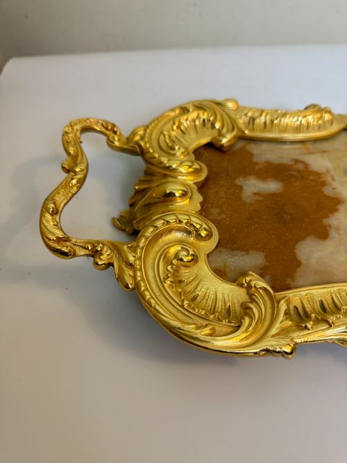 LATE 19TH CENT MARBLE ORMOLU PLATEAUTRAY FRENCH C 1890 - ADDITIONAL PHOTO 21