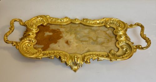 LATE 19TH CENT MARBLE ORMOLU PLATEAUTRAY FRENCH C 1890 - ADDITIONAL PHOTO 22