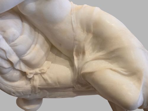 FRENCH TURN OF THE CENTURY ALABASTER RECLINING NUDE C 1900 - ADDITIONAL PHOTO 5