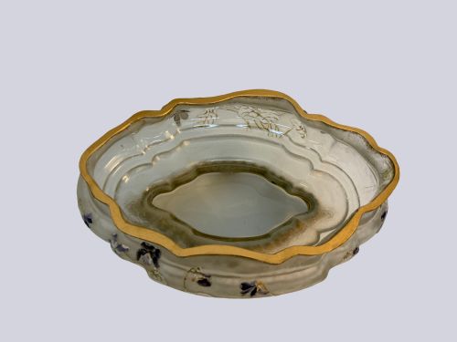 LATE 19TH CENTURY FRENCH SEVRES STYLE ENAMELLED CRYSTAL CENTREPIECE - ADDITIONAL PHOTO 4