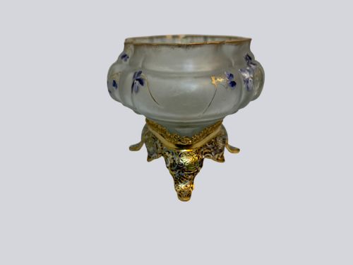 LATE 19TH CENTURY FRENCH SEVRES STYLE ENAMELLED CRYSTAL CENTREPIECE - ADDITIONAL PHOTO 7