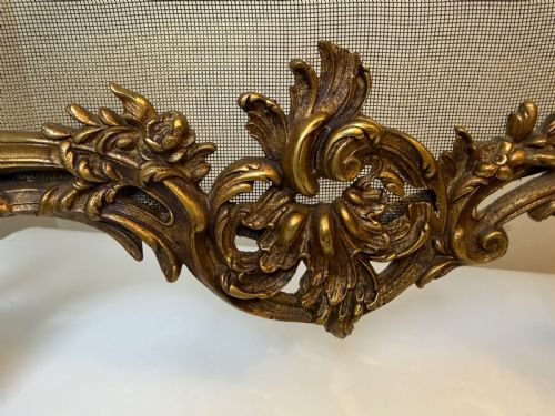 19TH C FRENCH BRONZE FIRE SCREEN WITH CHERUB DETAILING - ADDITIONAL PHOTO 6