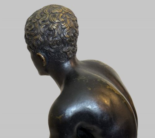 19TH C GRAND TOUR MALE NUDE RESTING ON A ROCK - ADDITIONAL PHOTO 6