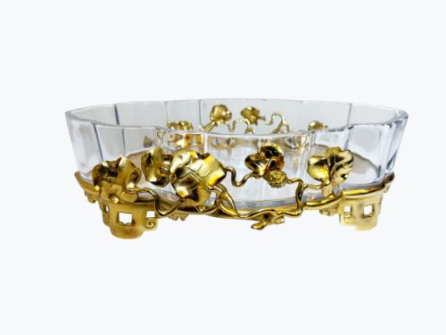 TURN OF THE CENTURY CRYSTAL CENTREPIECE WITH GILT BRONZE FRAME - ADDITIONAL PHOTO 2
