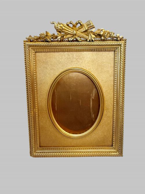 TRIO OF ANTIQUE FRENCH GILT BRONZE PICTURE FRAMES - ADDITIONAL PHOTO 5