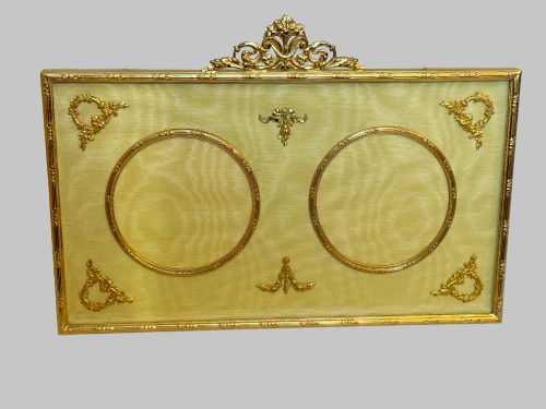 19TH C FRENCH DUAL DISPLAY GILT BRONZE PICTURE FRAME - ADDITIONAL PHOTO 7
