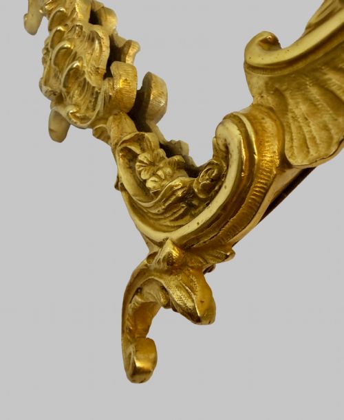 ORNATE ANTIQUE GILT BRONZE TABLE MIRROR - ADDITIONAL PHOTO 5