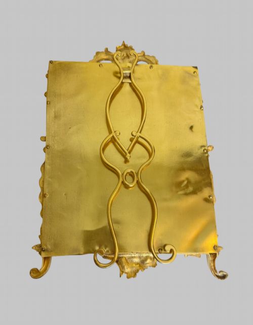 ORNATE ANTIQUE GILT BRONZE TABLE MIRROR - ADDITIONAL PHOTO 7