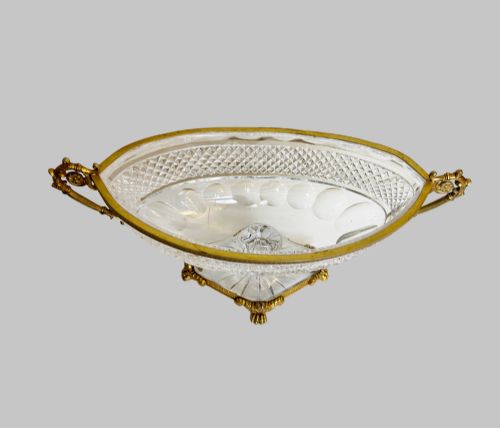 19TH CENT CRYSTAL ORMOLU CENTREPIECE ON STAND FRENCH C 1890 - ADDITIONAL PHOTO 1
