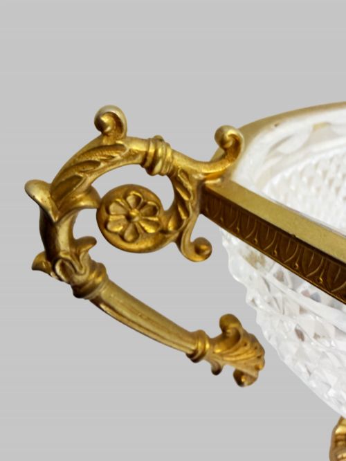 19TH CENT CRYSTAL ORMOLU CENTREPIECE ON STAND FRENCH C 1890 - ADDITIONAL PHOTO 3