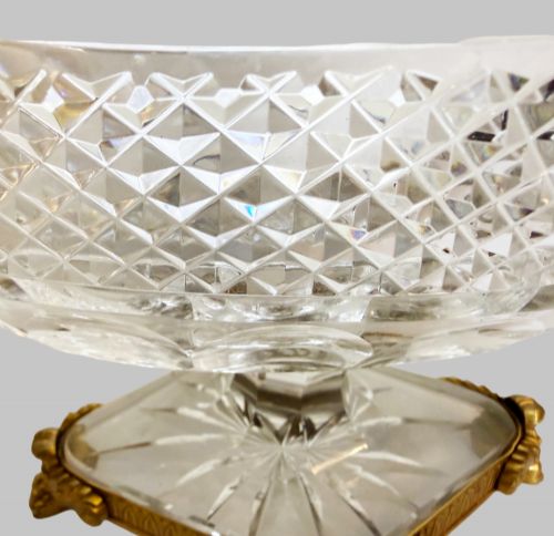 19TH CENT CRYSTAL ORMOLU CENTREPIECE ON STAND FRENCH C 1890 - ADDITIONAL PHOTO 5