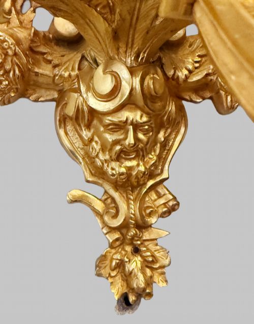 LATE 19TH CENTURY GILT BRONZE WALL SCONCE CANDELABRAS - ADDITIONAL PHOTO 3
