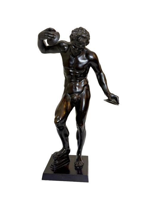 Bronze Grand Tour Figure of Dancing Faun with Cymbals