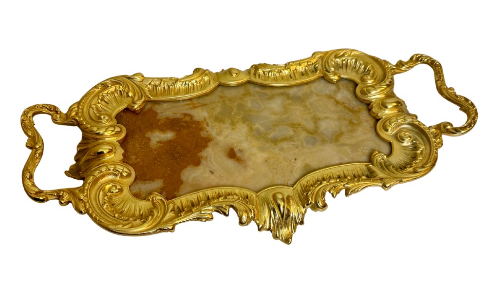 Late 19th Cent. Marble & Ormolu Plateau/Tray, French, C. 1890