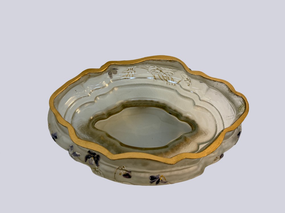 Late 19th Century French Sevres Style Enamelled Crystal Centrepiece View III