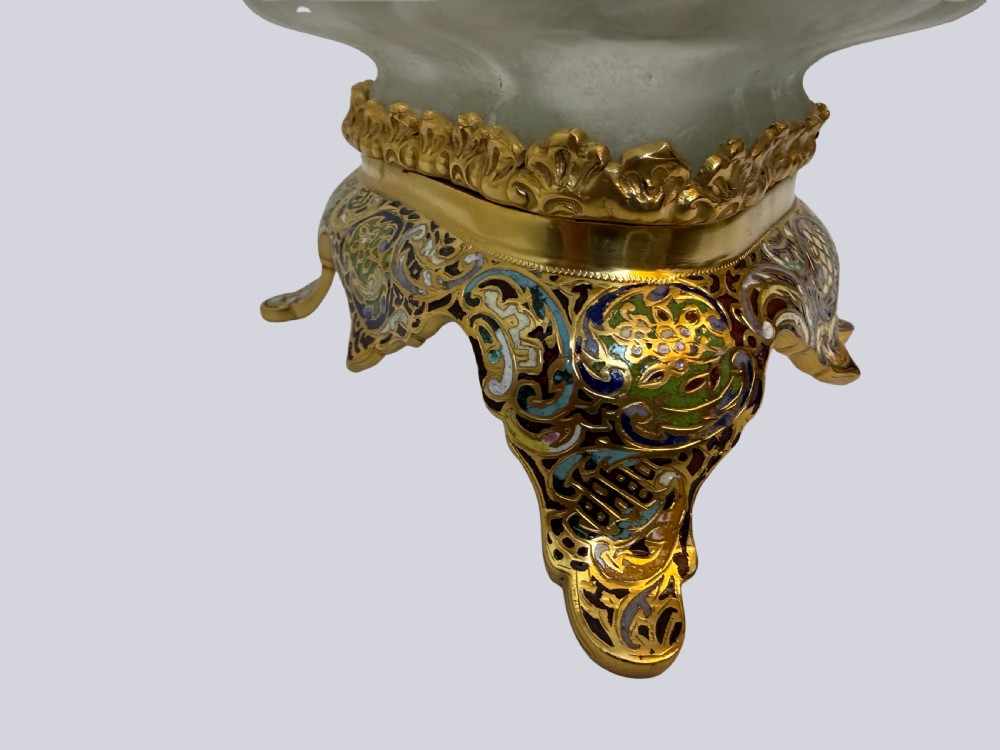 Late 19th Century French Sevres Style Enamelled Crystal Centrepiece View VII