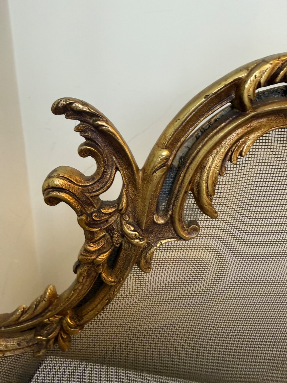 19th C French Bronze Fire Screen with Cherub Detailing View III