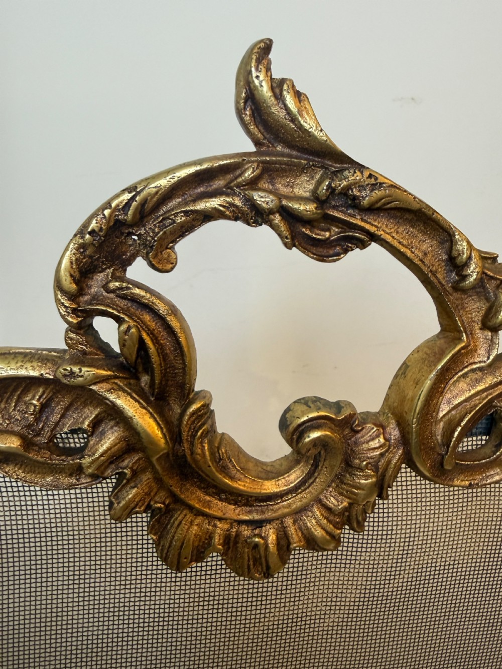 19th C French Bronze Fire Screen with Cherub Detailing View IV