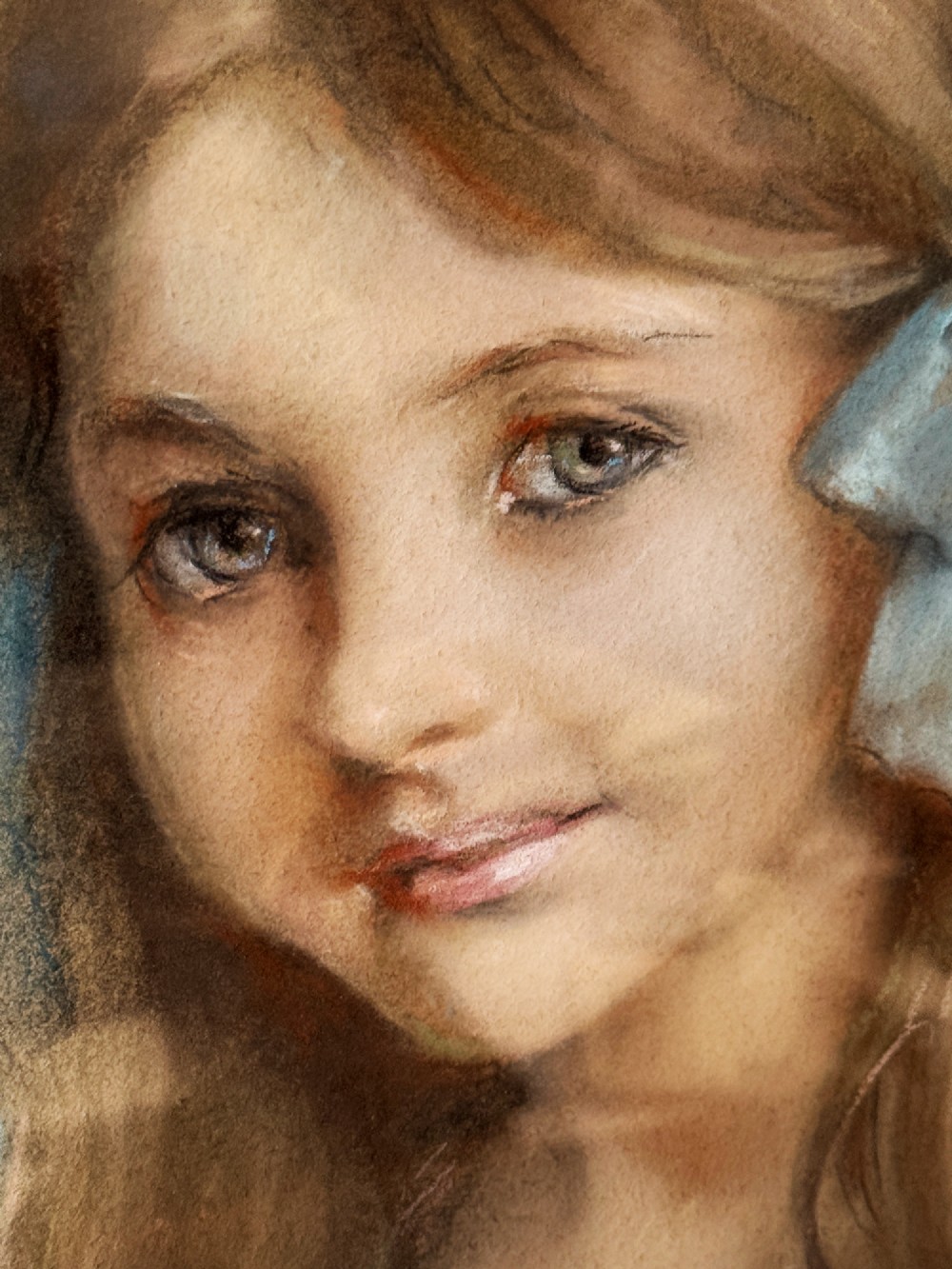 Early 20th C. Pastel Portrait by Artist Laura E. Hope View II