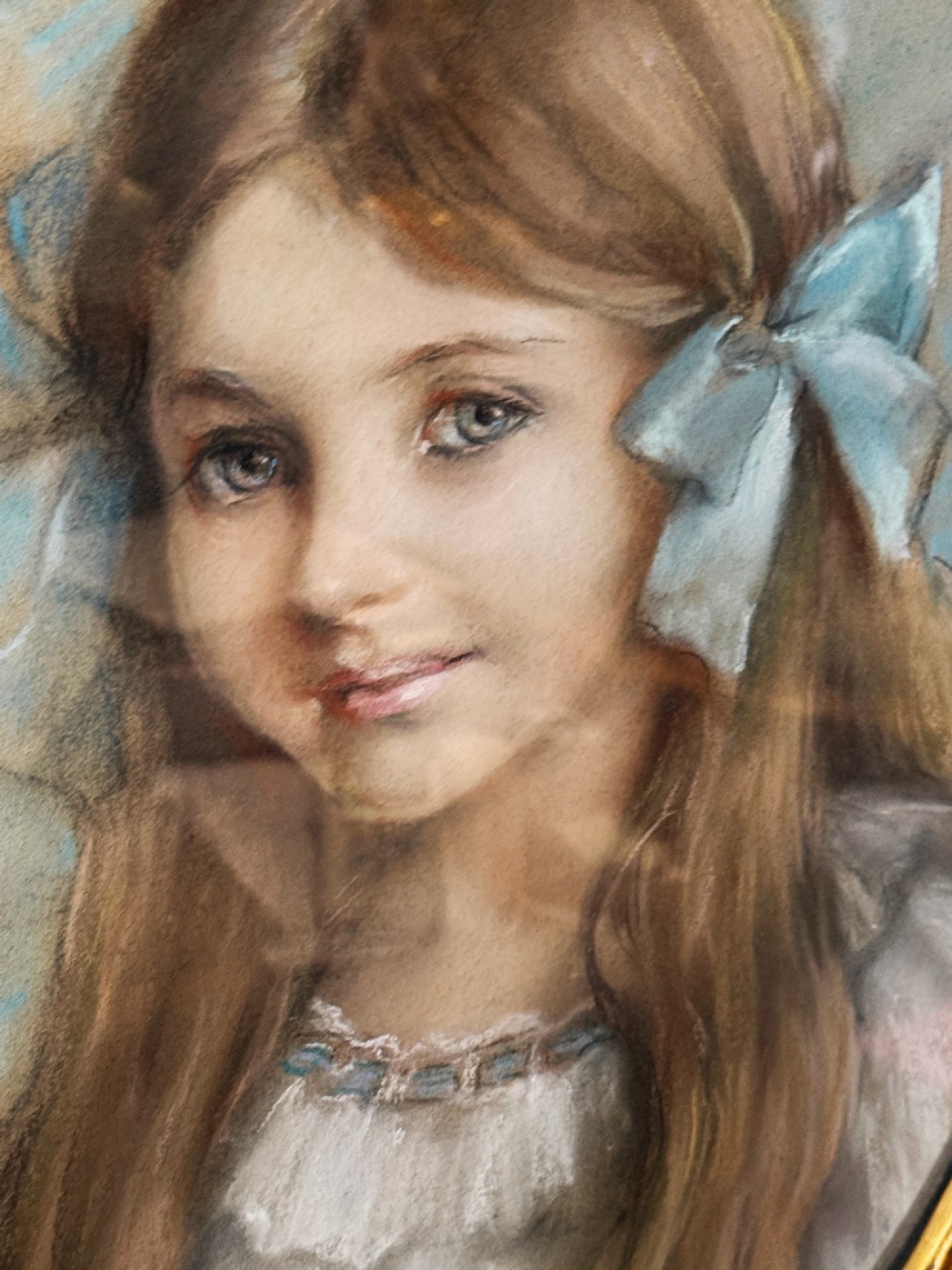 Early 20th C. Pastel Portrait by Artist Laura E. Hope View IV