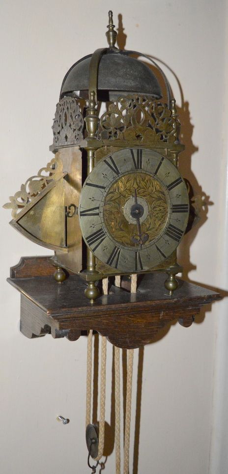 17th Century Lantern Wall Clock, William Cam London.