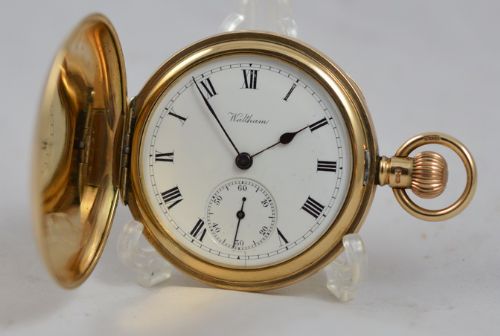 9k Gold Waltham Full Hunter, 1914