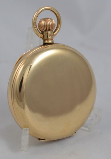 fig 1. 9K Gold Waltham Full Hunter, 1914