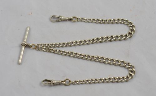 Silver Double Albert Watch Chain