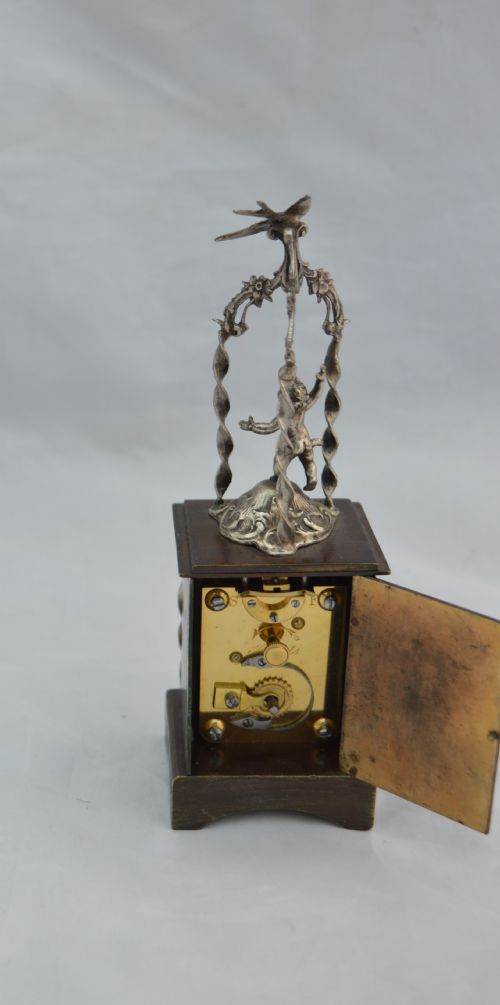 fig 1. Rare French Figural Carriage Clock
