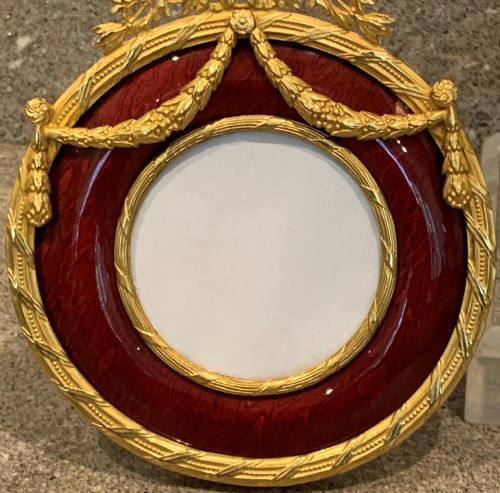 PAIR OF NAPOLEON III GILT BRONZE AND ENAMEL PICTURE FRAMES CIRCA 1840 - ADDITIONAL PHOTO 8